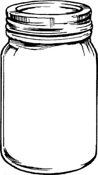 black clipart mason jar