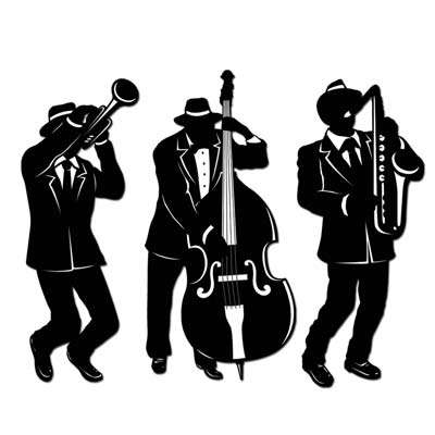 jazz clipart black and white