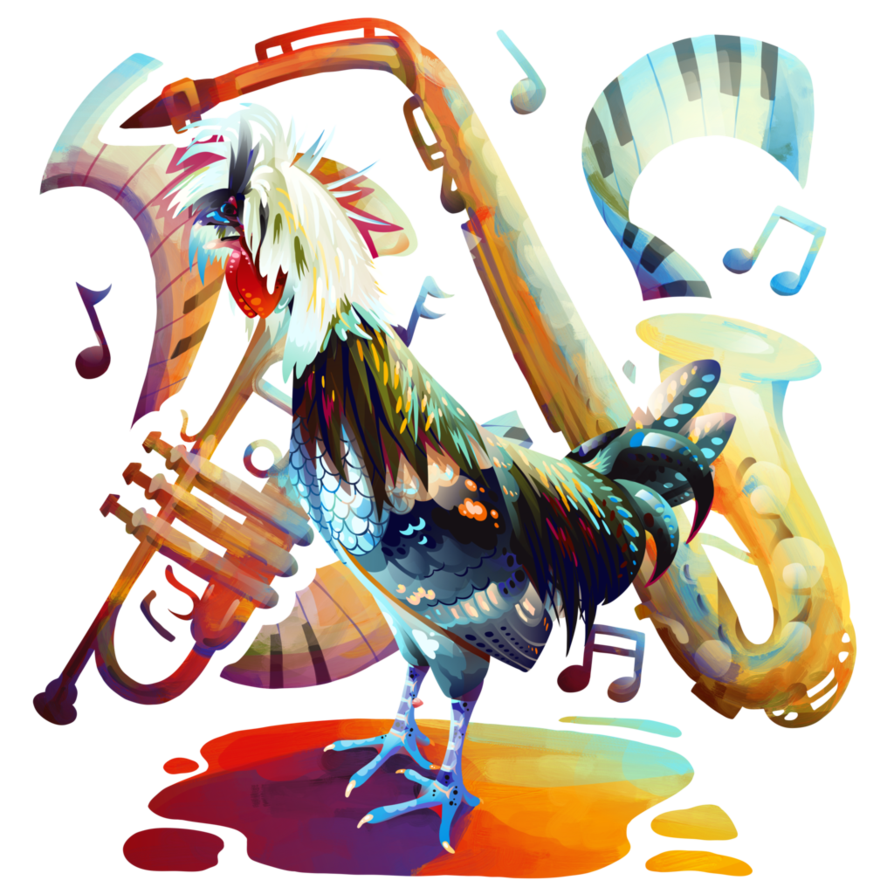 Jazz clipart jazzy. Bird by khincce on