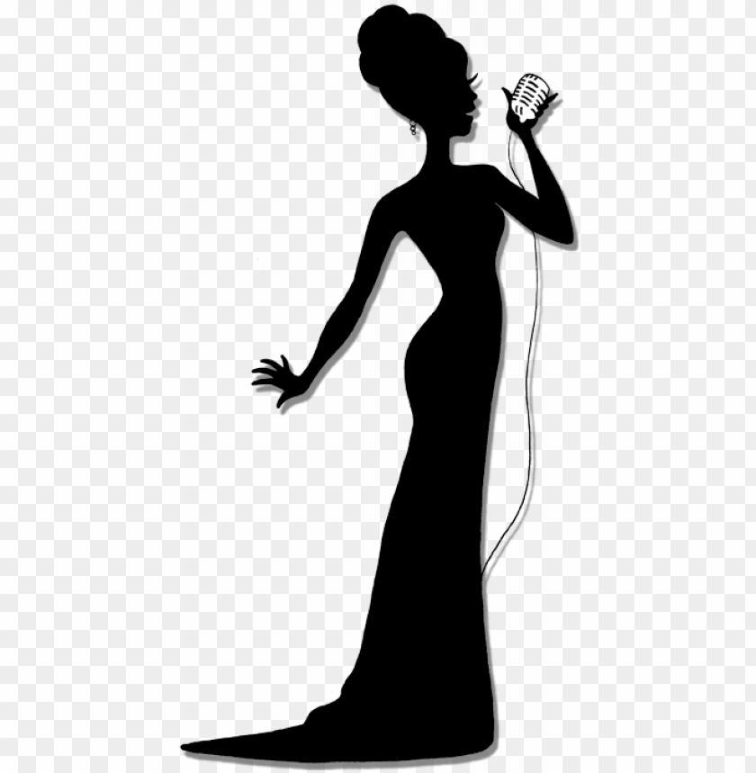 Jazz clipart performer. Singer silhouette png female