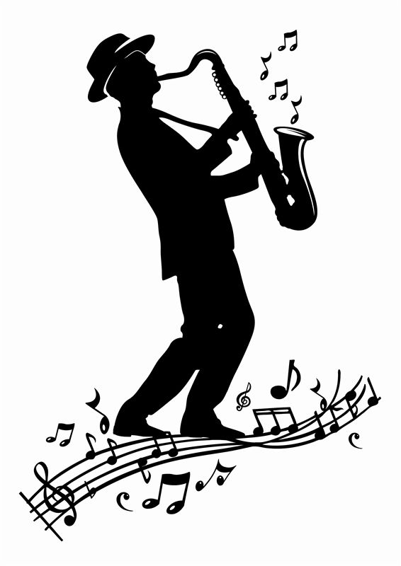 jazz clipart sax player