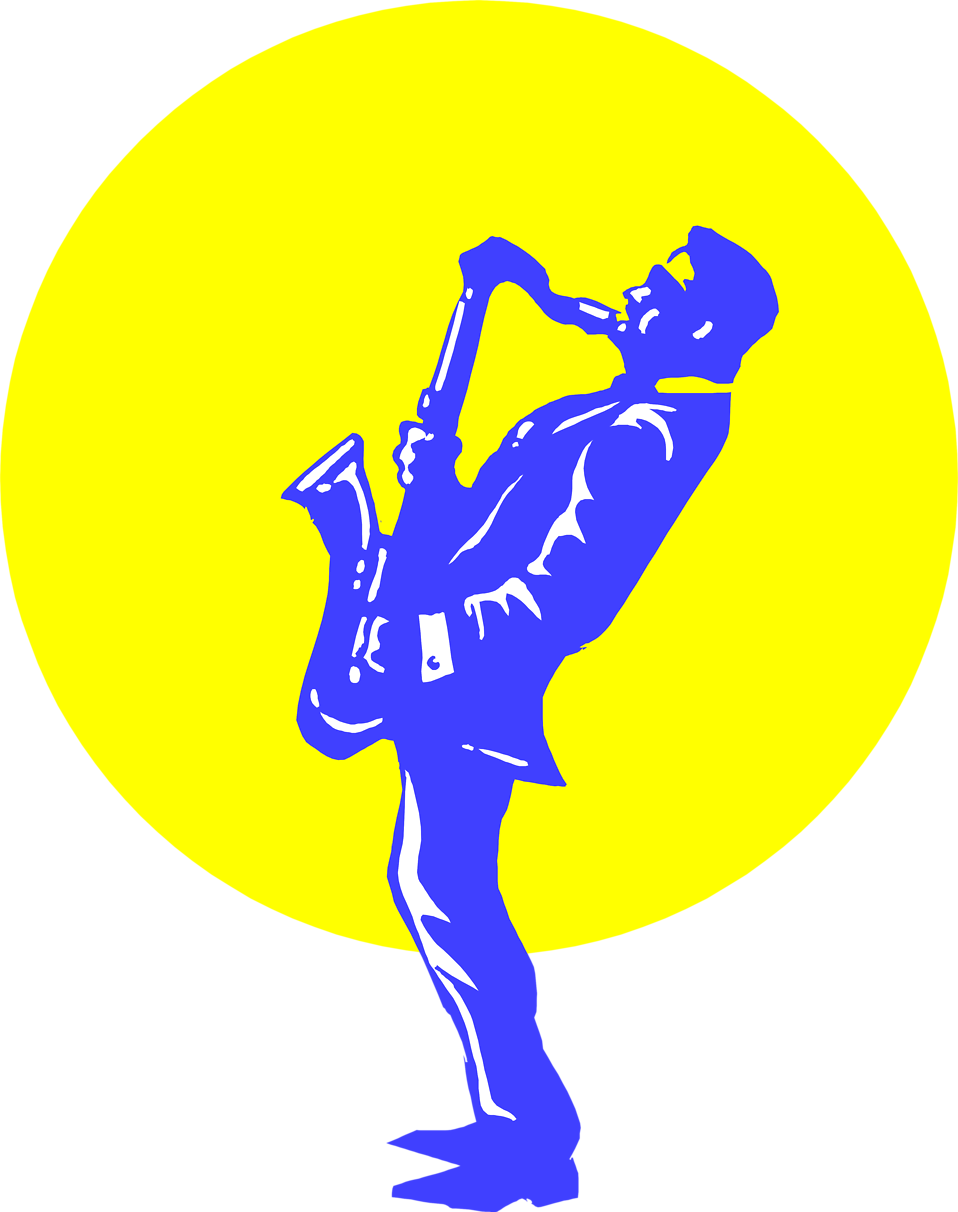 musician clipart saxophone player