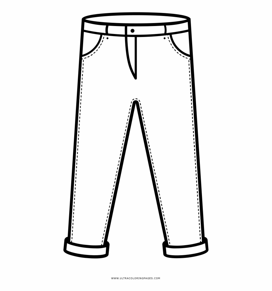 jeans clipart colouring page