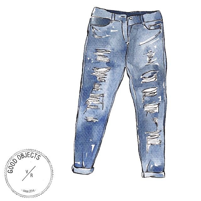 Jeans clipart torn jeans. Good objects essentials ripped