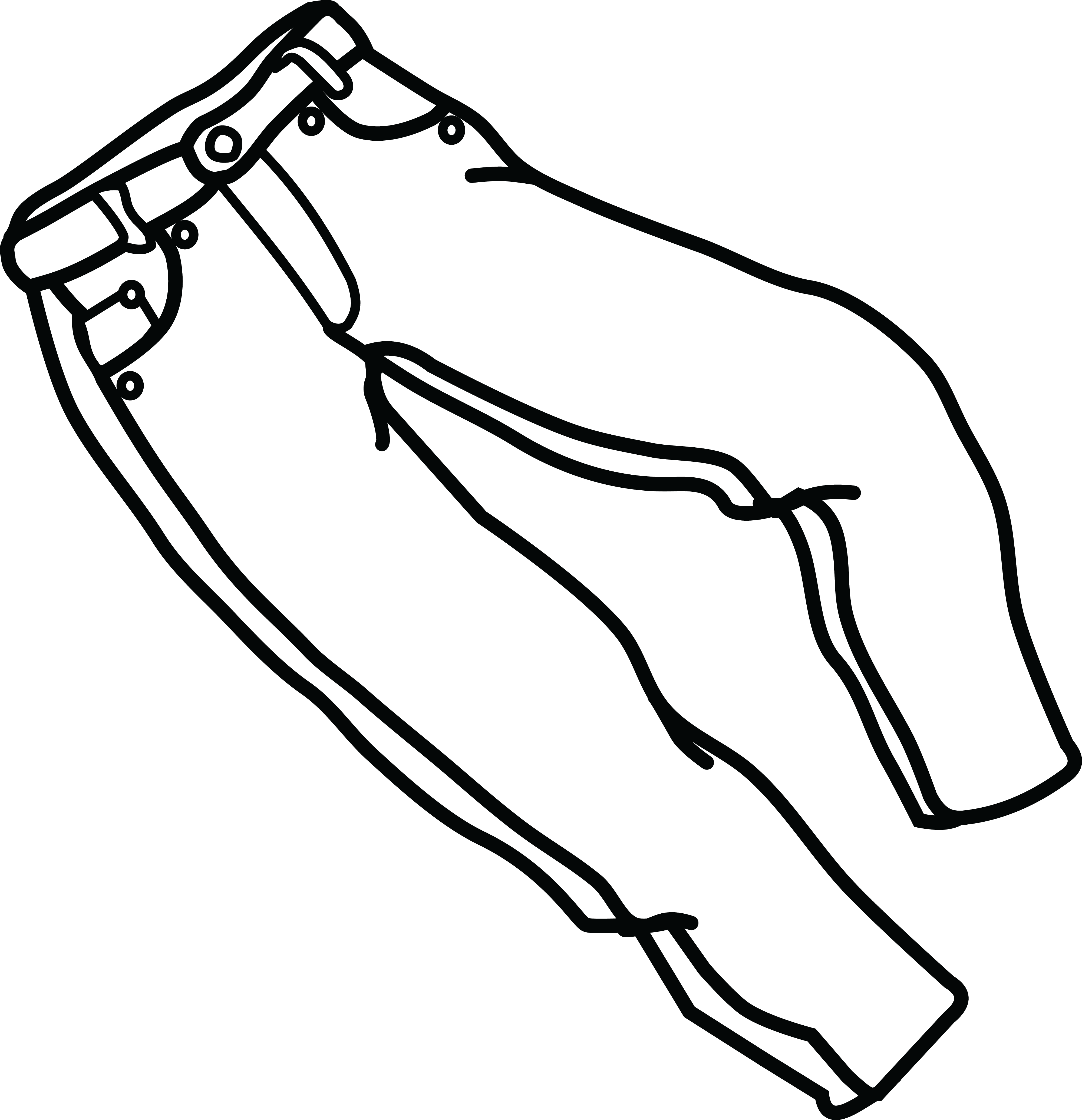 pants clipart black and white