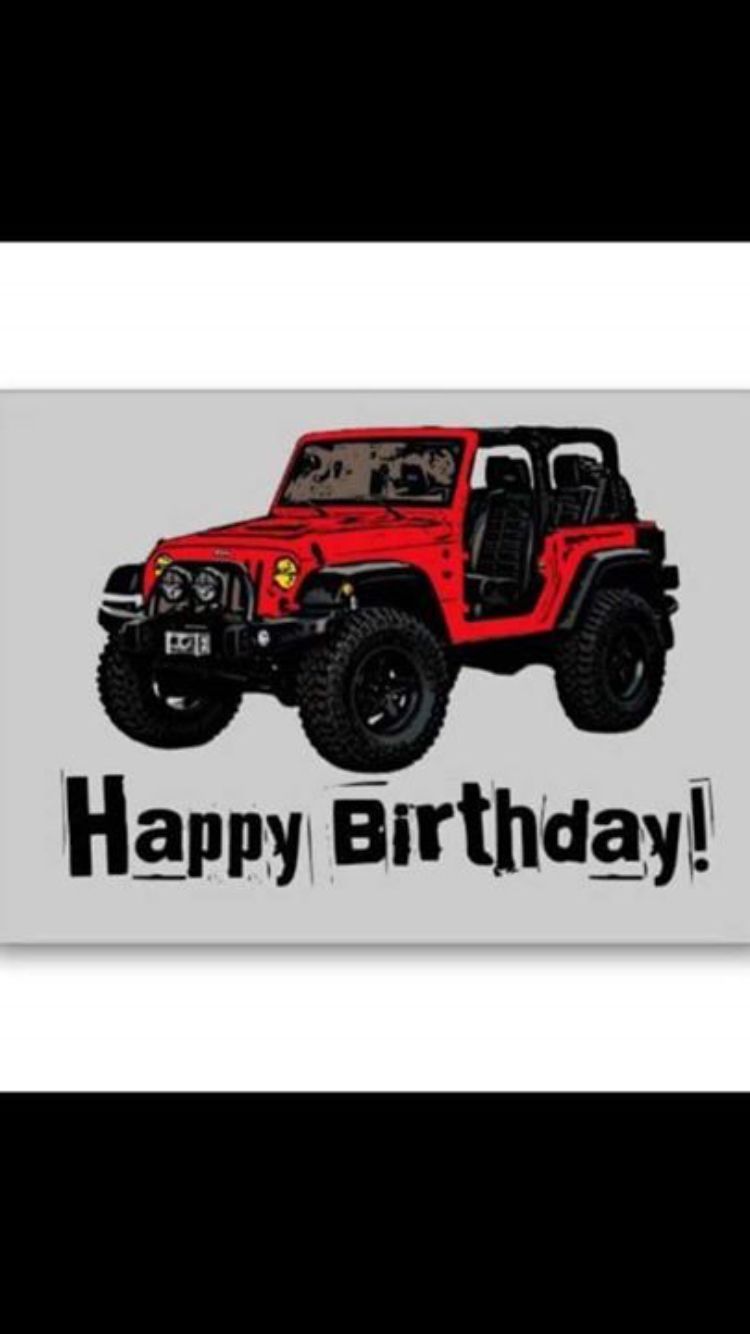 jeep clipart birthday card