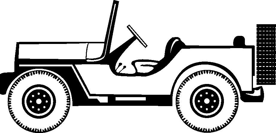 jeep clipart black and white