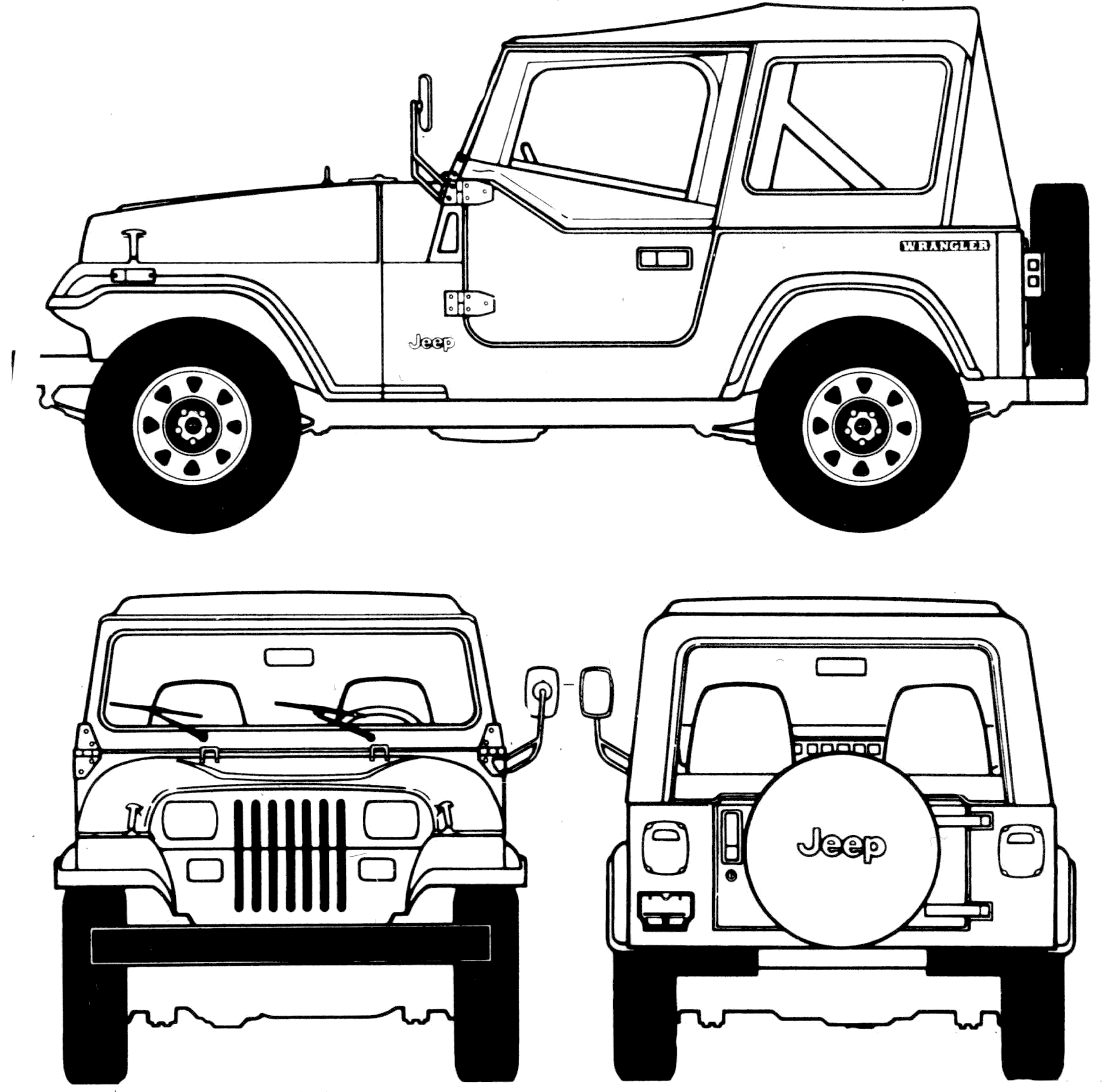 jeep clipart orthographic