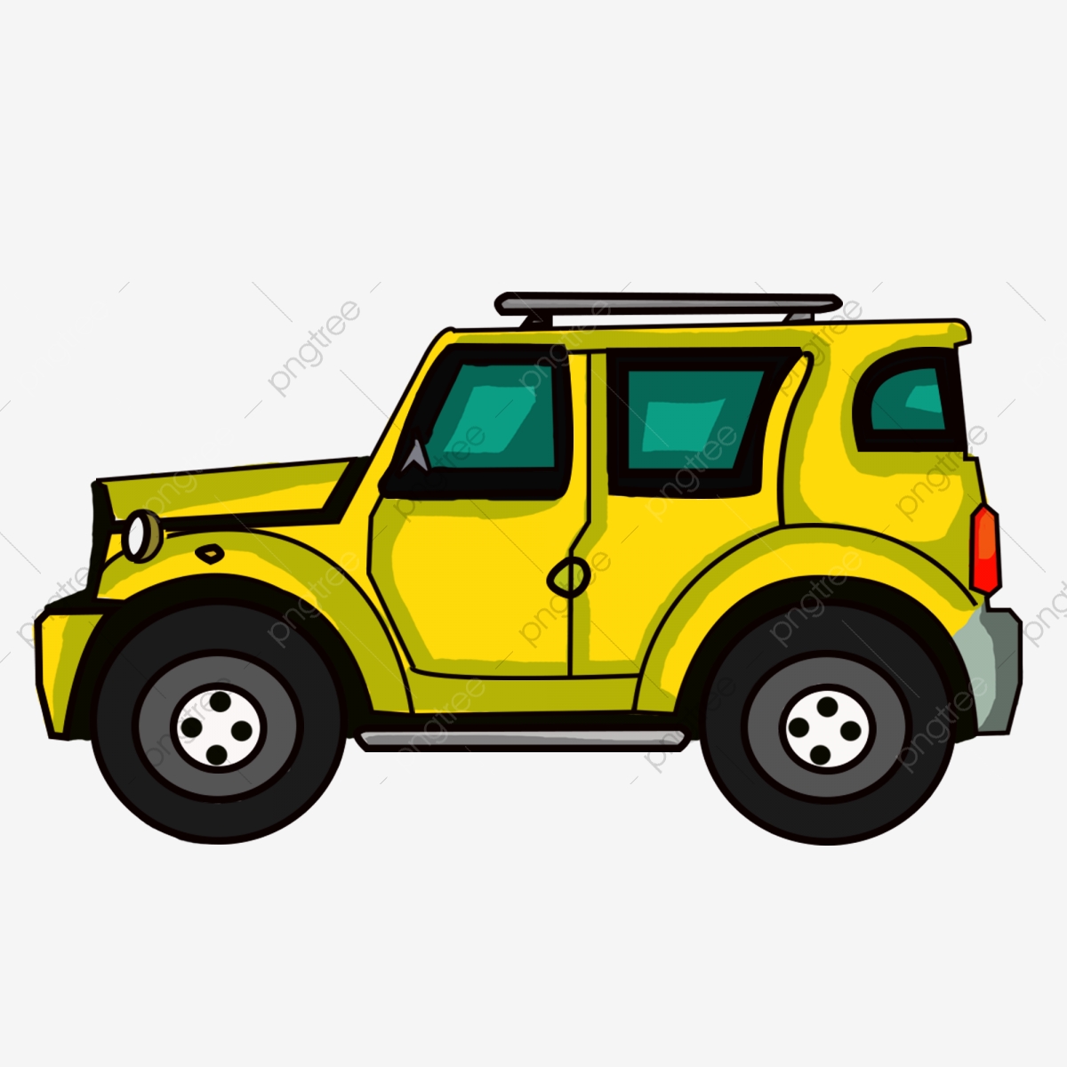 Wrangler yellow off road. Jeep clipart suv