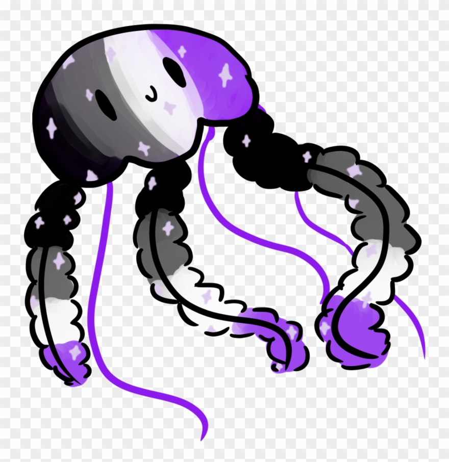 Asexual png download . Jellyfish clipart ace