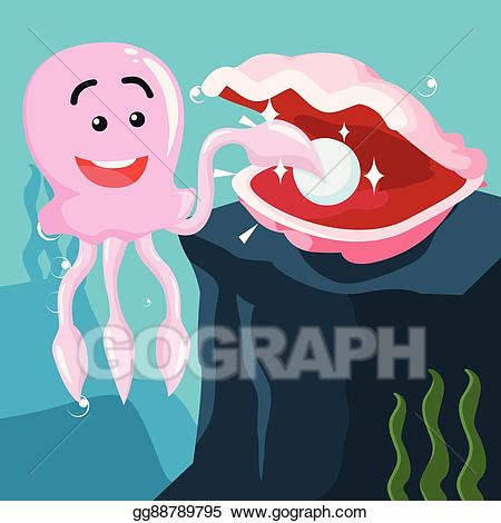 jellyfish clipart clam