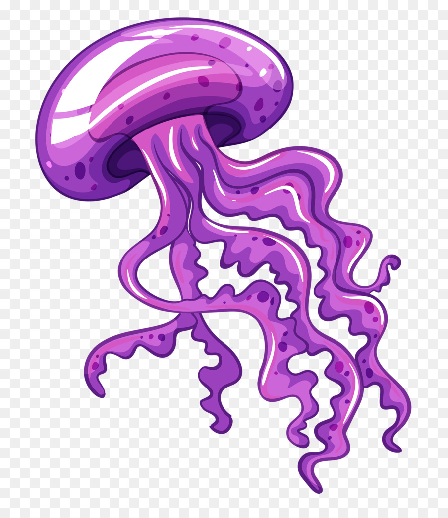 Octopus cartoon illustration pink. Jellyfish clipart clip art