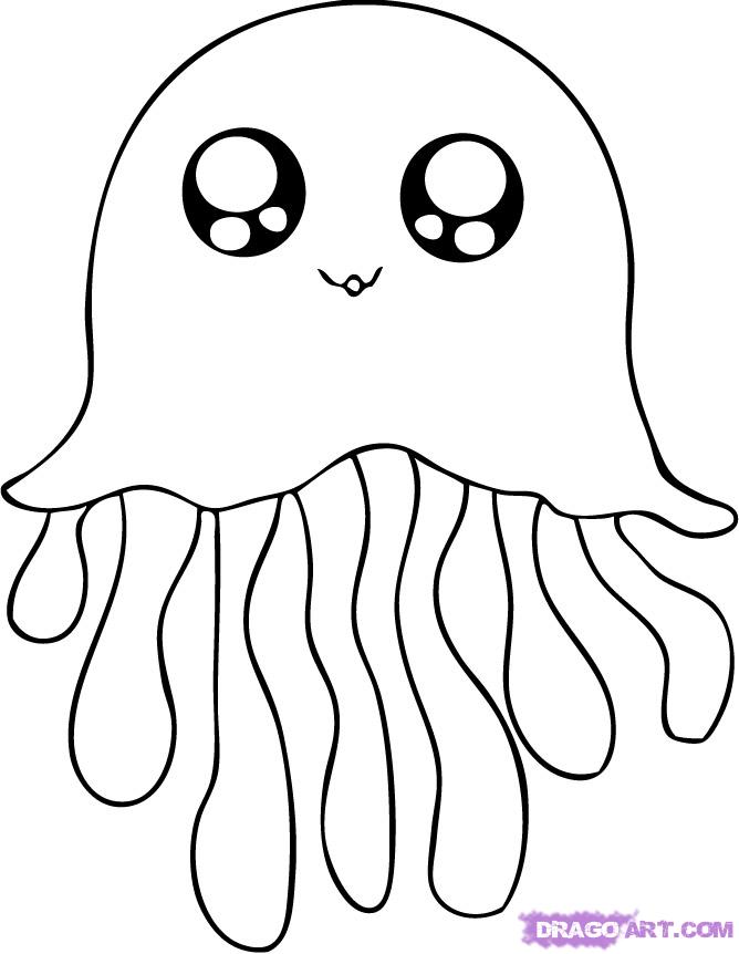 jellyfish clipart draw