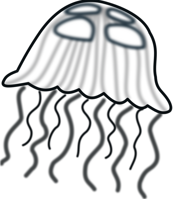 jellyfish clipart outline