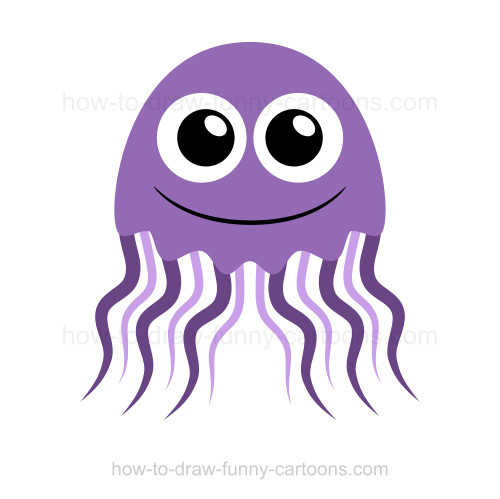 Jellyfish clipart small cartoon. How to draw a