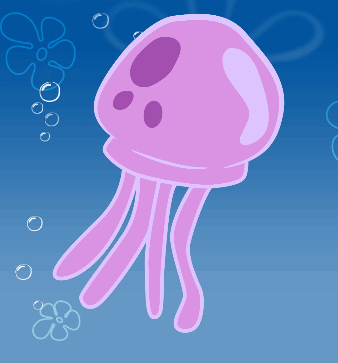 jellyfish clipart spongebob flower
