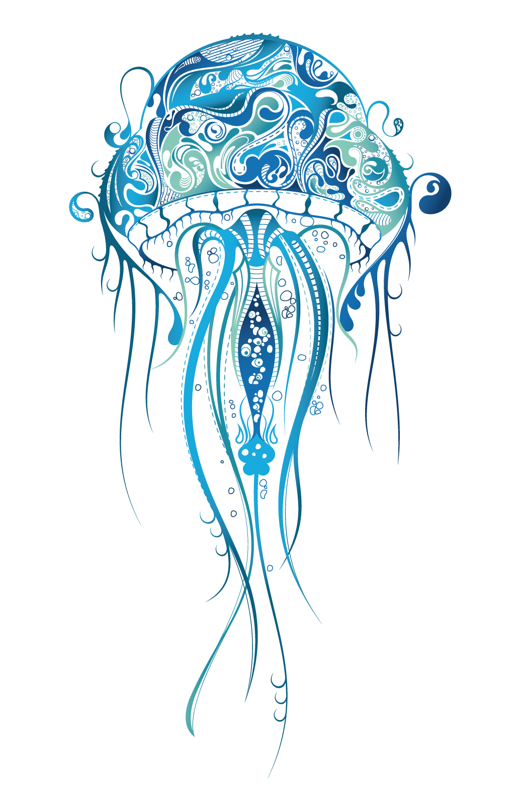 jellyfish clipart tribal