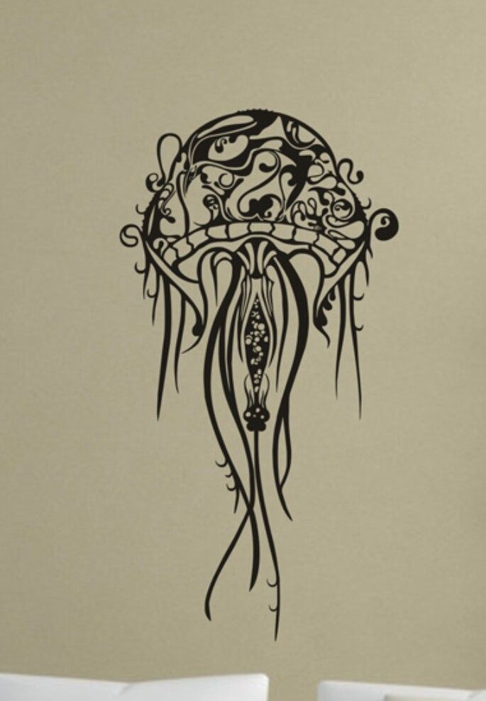 Jellyfish clipart tribal. Tattoos tattoo 