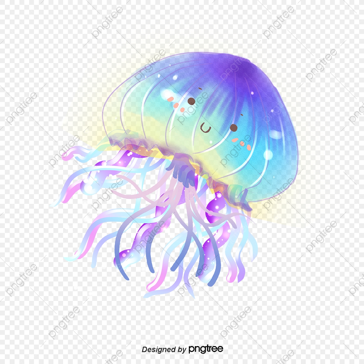 jellyfish clipart under sea