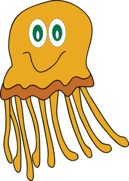 jellyfish clipart yellow