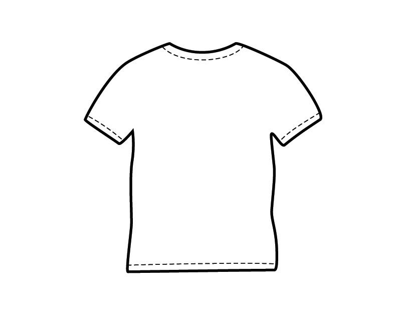 Jersey clipart coloring page. Printable t shirt from