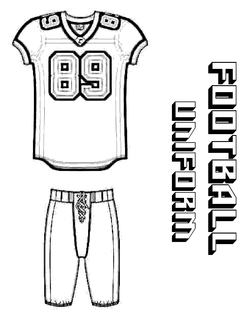 jersey clipart printable football
