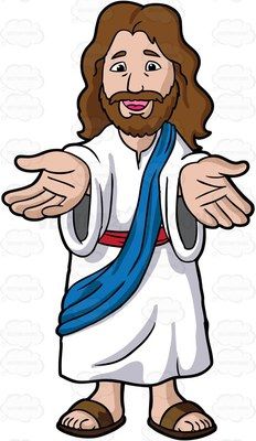 Jesus clipart. Christ lending his hands
