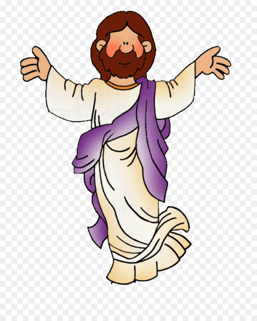 Jesus clipart character. Cartoon clothing purple hand