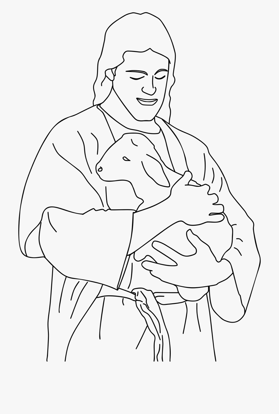 jesus clipart coloring page
