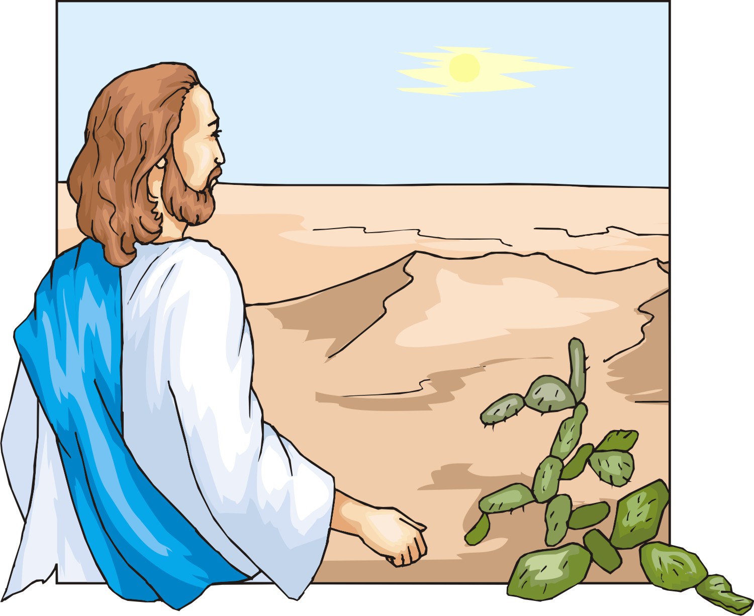 Jesus clipart lent. Tempted tested strengthened hope
