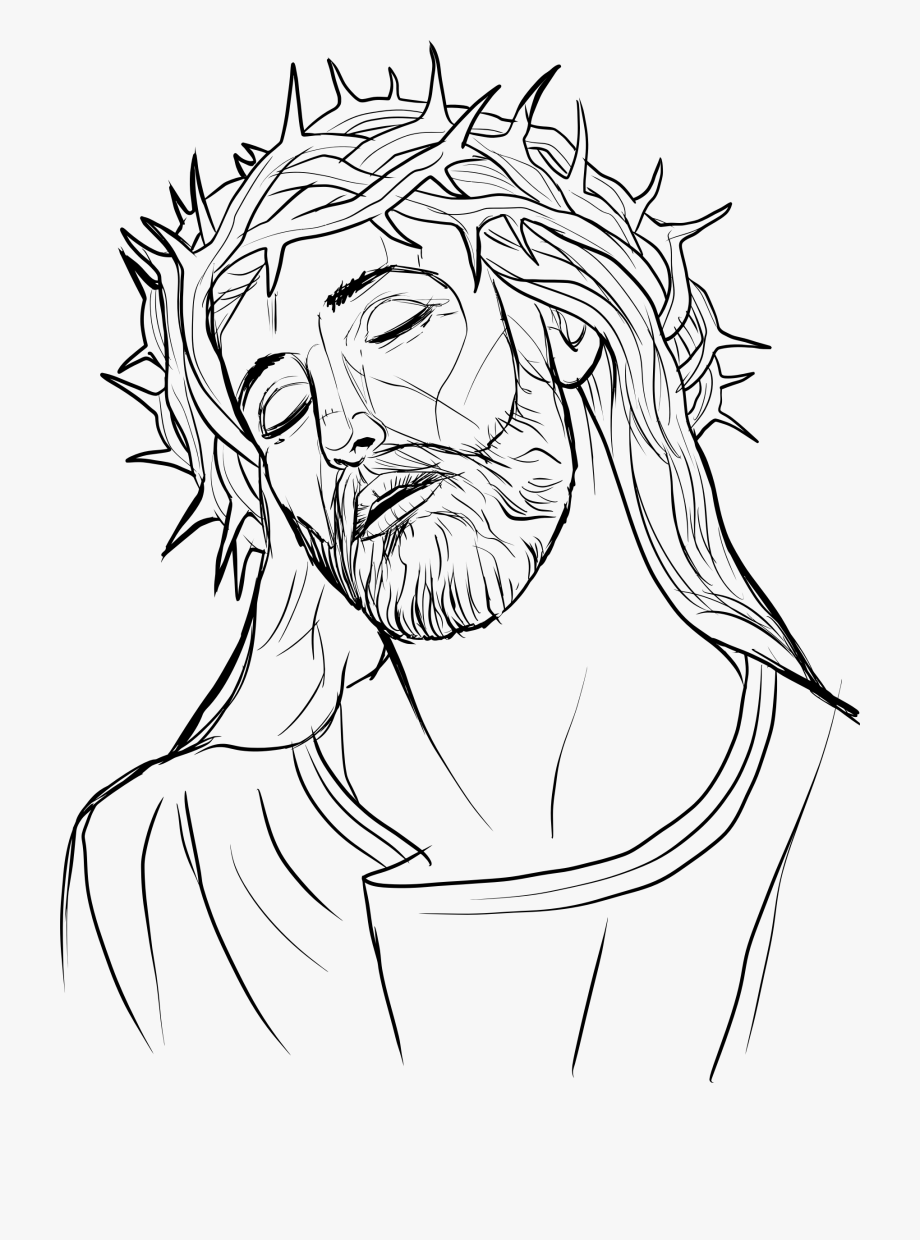 Png crown of thorns. Jesus clipart line