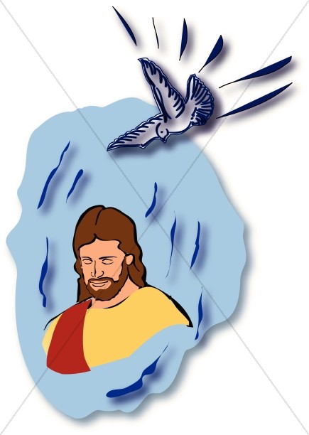 Baptism of the images. Jesus clipart lord