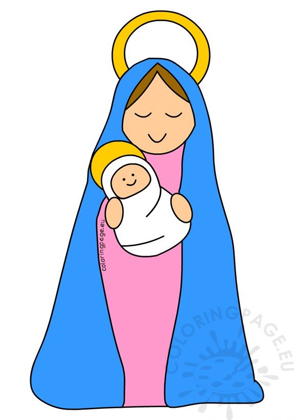 jesus clipart mary mother