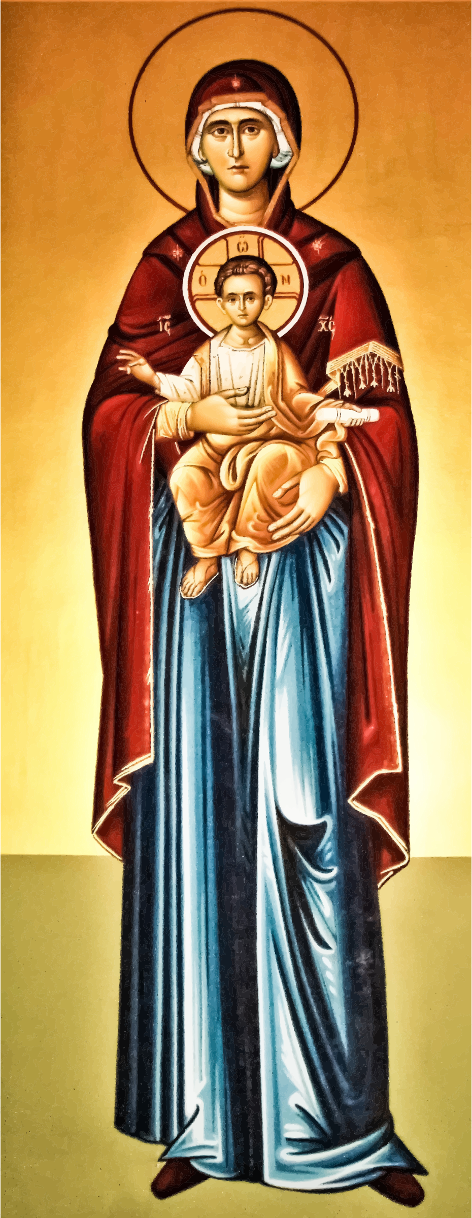 Jesus clipart painting. Virgin mary and big