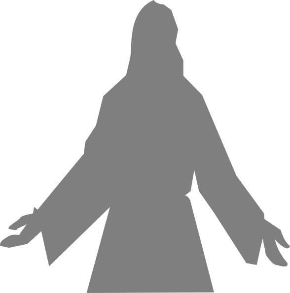 Silhouette of at getdrawings. Jesus clipart standing