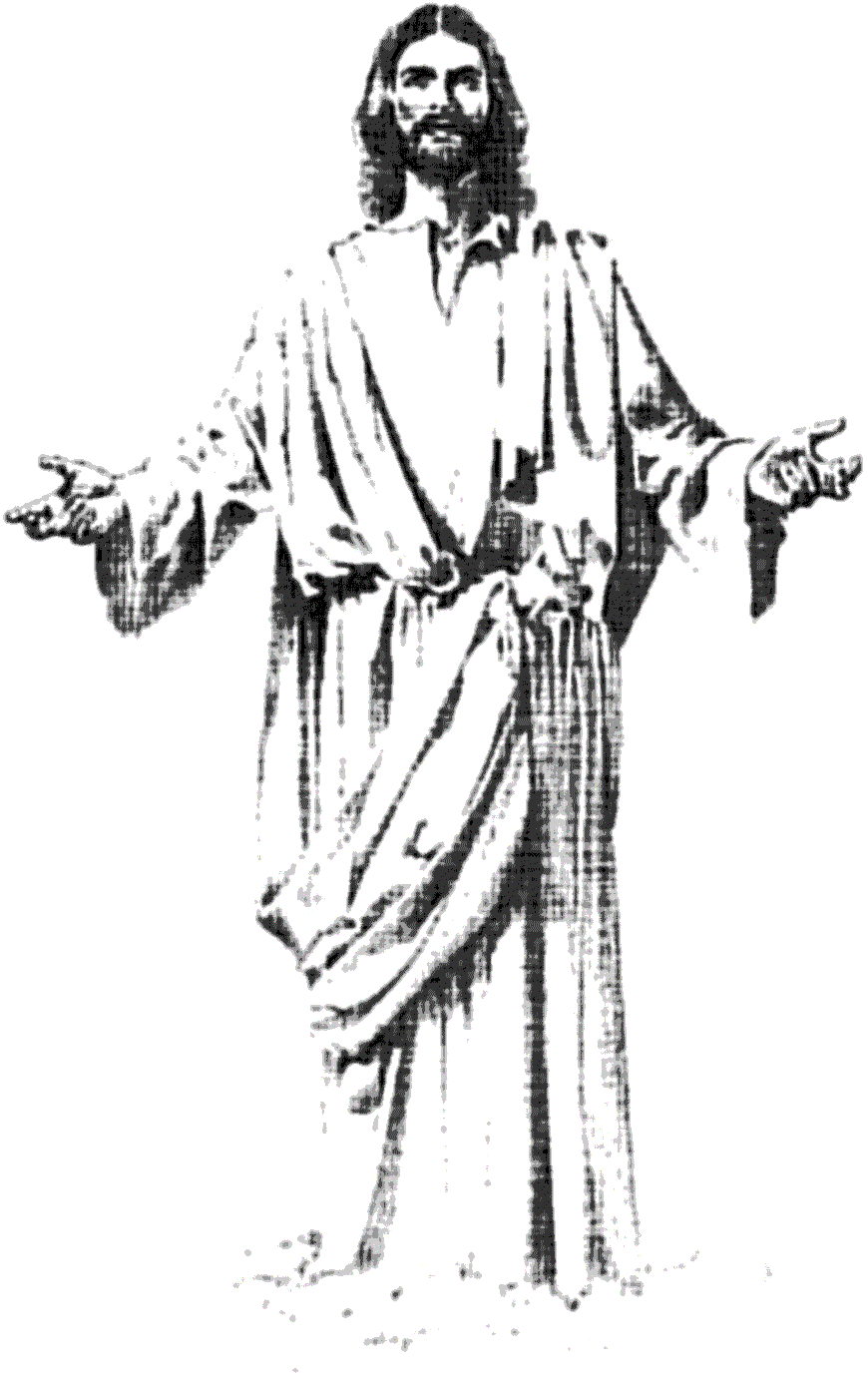 Jesus clipart standing. Easy drawings of christ