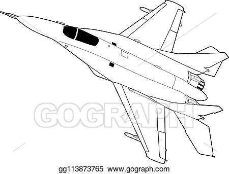 Jet clipart air strike. Vector stock russian fighter