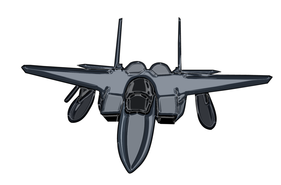 Jet clipart f15. F head on by