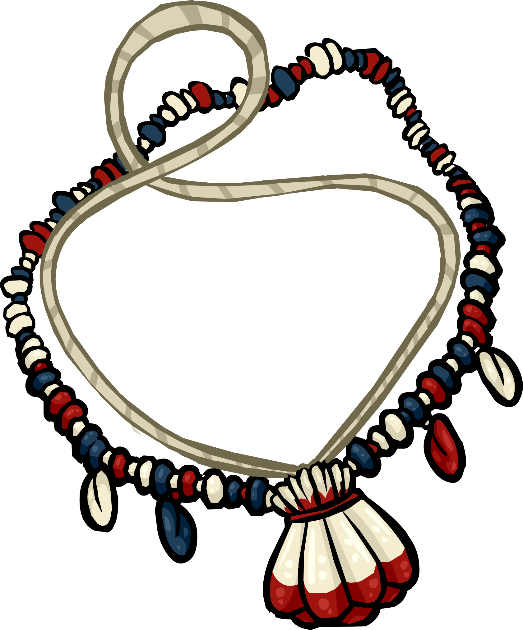 Necklace clipart closed neck. Club penguin shell jewelry