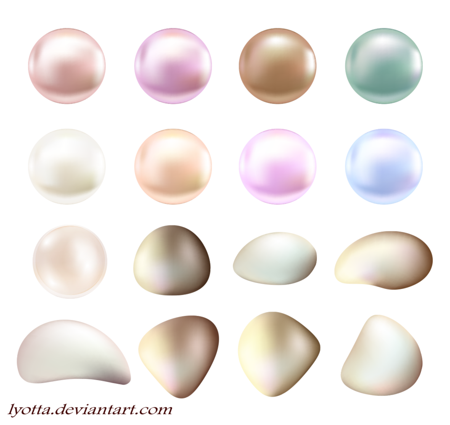 Pearl clipart colorful. Multi colored pearls and