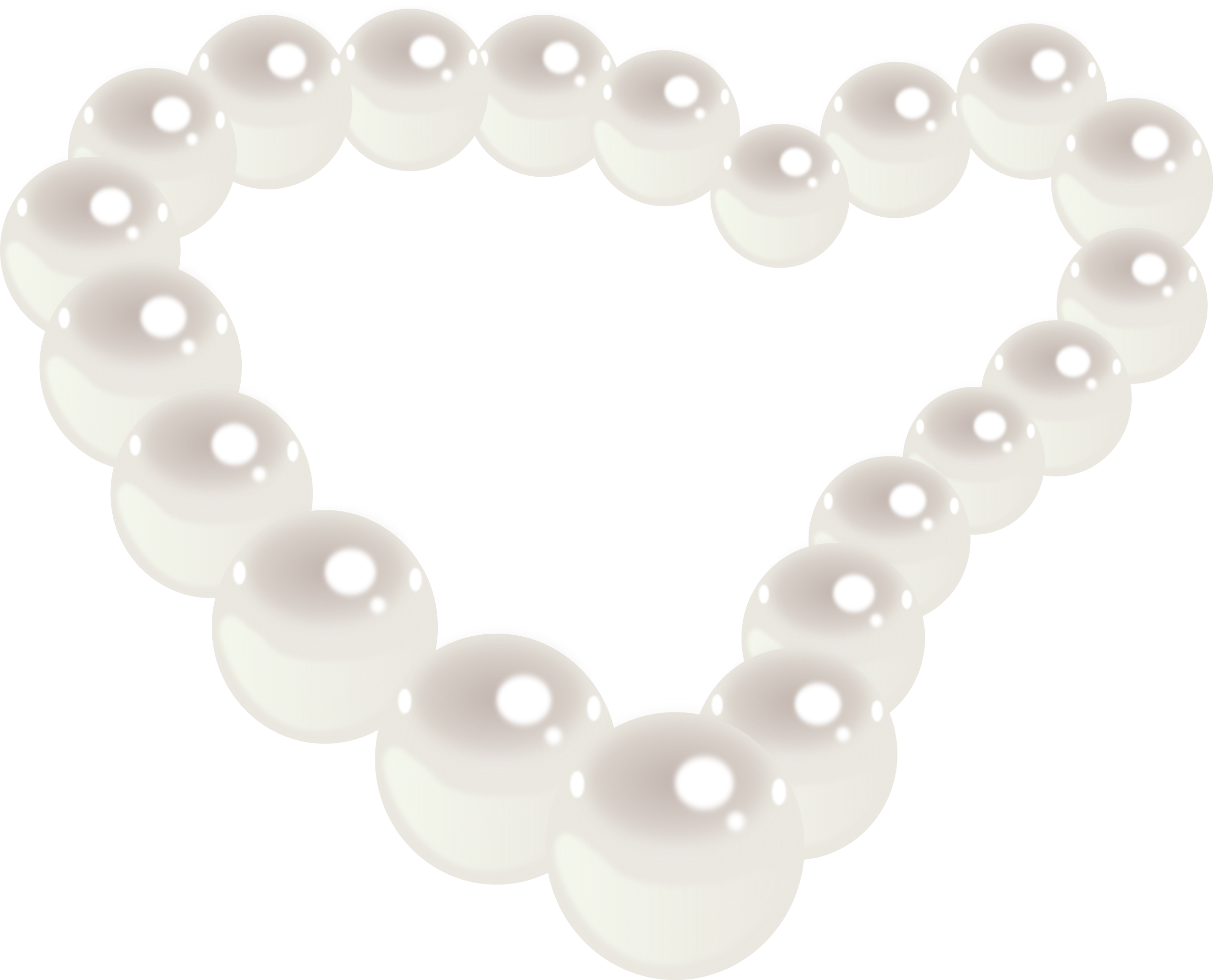 pearl clipart heart shaped