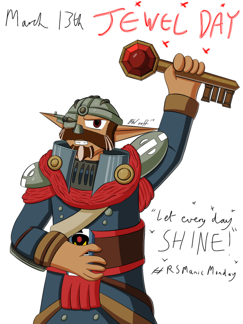 Jewel clipart rare. Manic baron doodle day