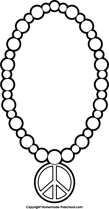 necklace clipart black and white