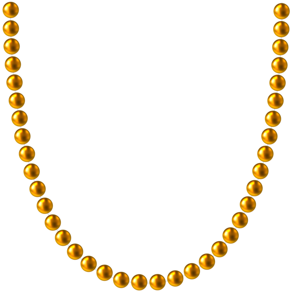 Necklace clipart pink necklace. Gold beads png clip