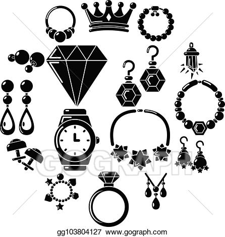 Vector illustration shop icons. Jewelry clipart icon