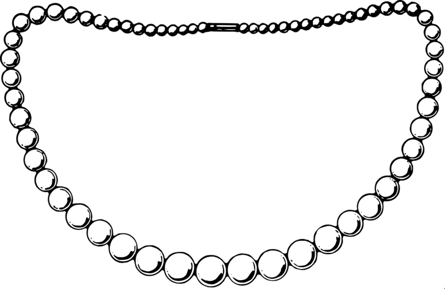 Black circle product line. Necklace clipart clip art