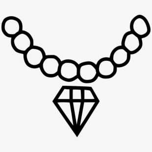 Jewelry outline free . Necklace clipart svg