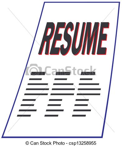 resume clipart stock