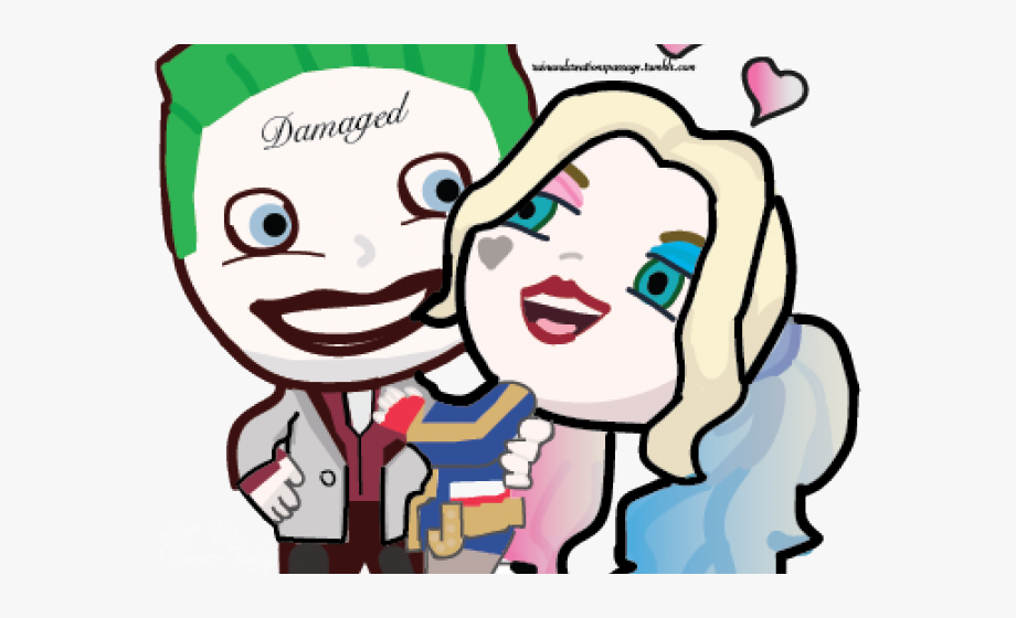 Harley quinn and stickers. Joker clipart body