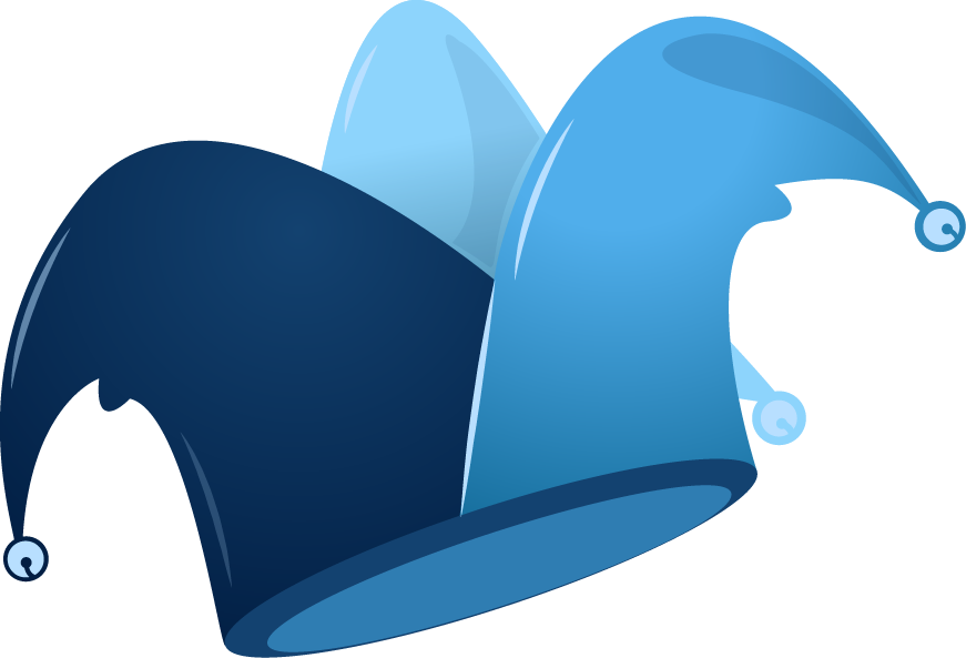 Jester and bells clip. Joker clipart cap